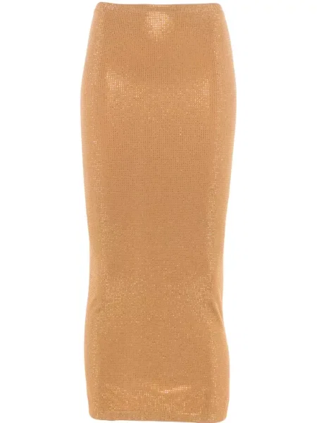 Rochie midi Wolford până la genunchi de costum auriu
