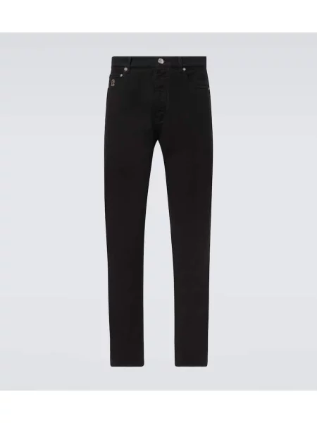Straight fit džíny Brunello Cucinelli černé