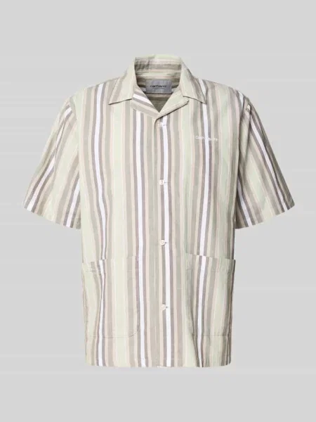 Carhartt WIP koszula z domieszką lnu S/S Folsey relaxed beżowy