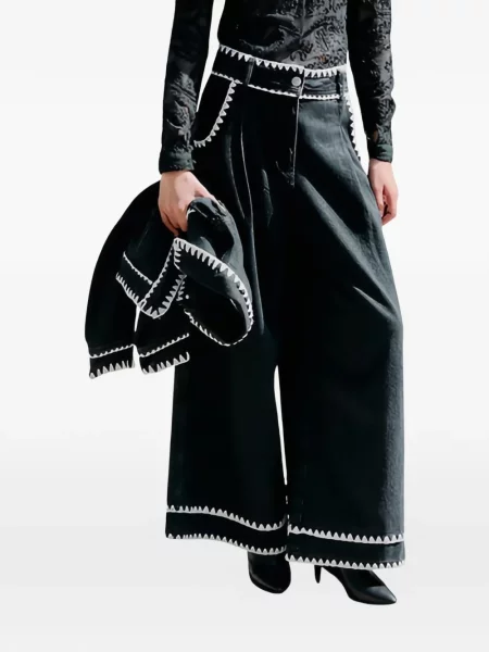 Blugi Farm Rio cu broderie negru