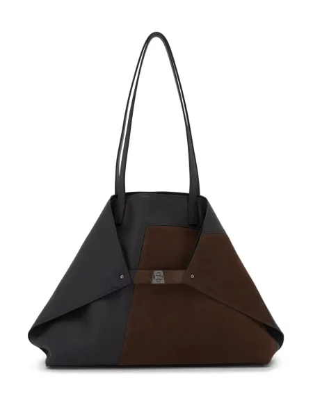 Geantă shopper Akris maro