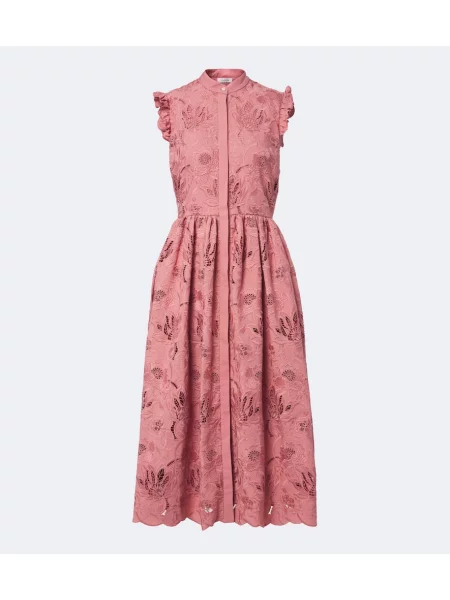 Rochie midi Erdem din dantelă roz