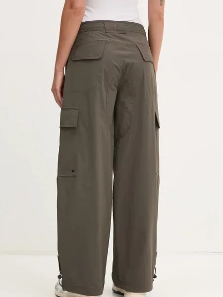 Kalhoty adidas Originals Essential široké high waist zelená