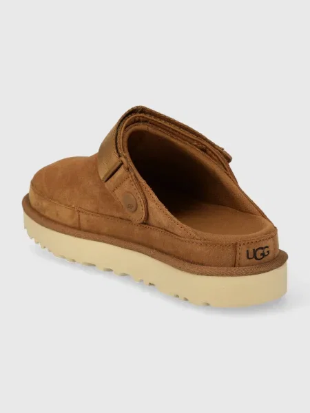 Semišové papuče UGG Goldenstar Clog hnědé