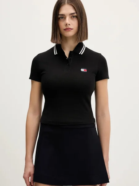 Polo Tommy Jeans negru