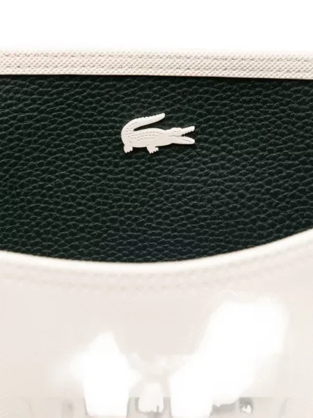 Τσάντα shopper Lacoste με αυτόγραφο λευκό
