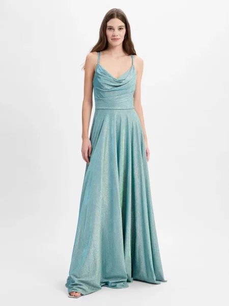 Luxuar Fashion sukienka wieczorowa Kobiety marmurkowy 38 zielony