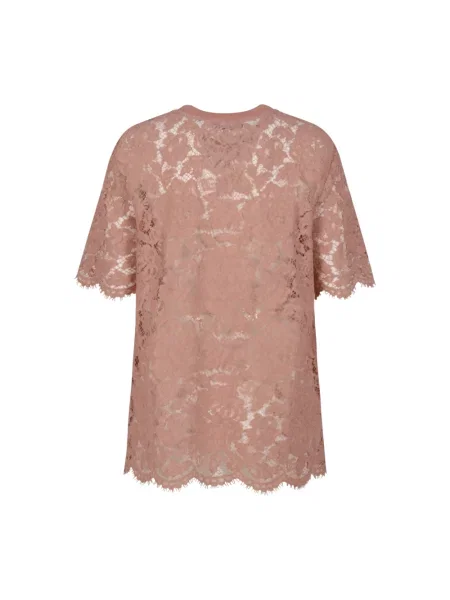 Bluzka Dolce And Gabbana z krótkim rękawem różowa