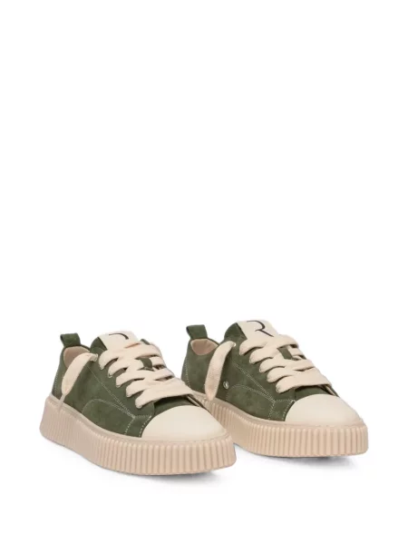 Sneakerși Rhun din piele de căprioară verde