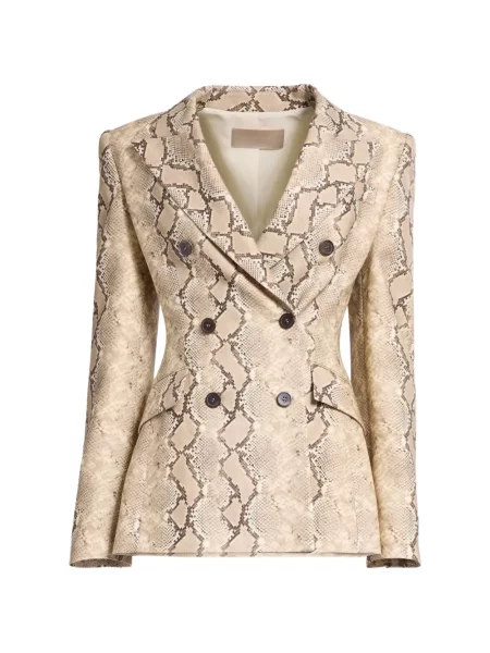 Geacă Elie Saab cu imagine cu două rânduri de nasturi