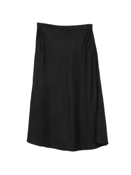 Fustă midi Gant în linie A negru