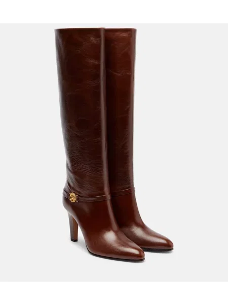 Cizme Chloé din piele maro