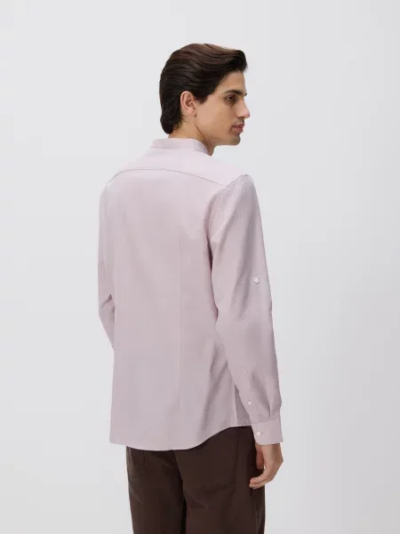 Reserved Сорочка slim fit із високим вмістом пильно-рожевий рожева