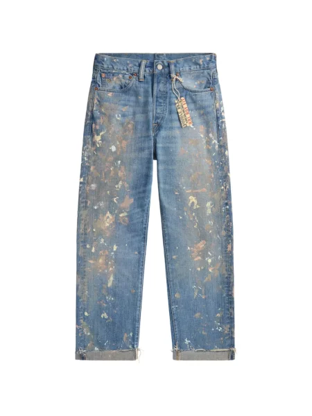 Pantaloni Ralph Lauren Rrl albastru