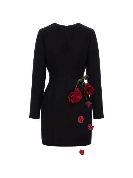Rochie mini Cristina Savulescu cu aplicații lungă de costum negru