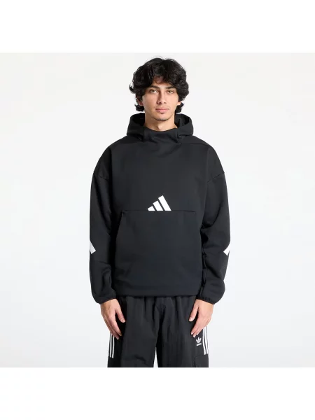 Суичър с качулка Adidas Originals с качулка с принт черно