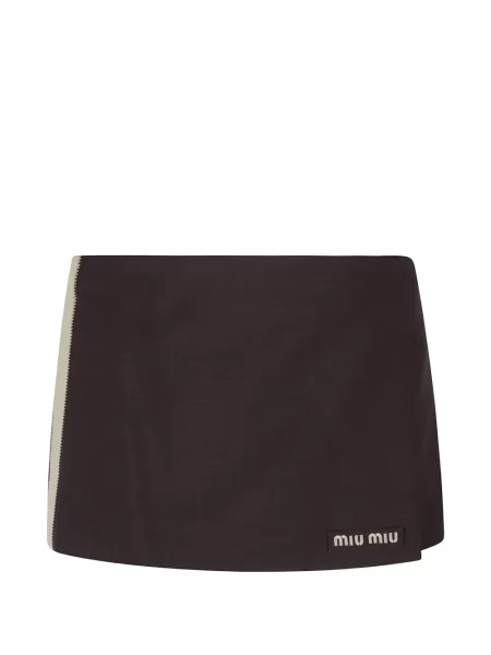 Fustă Miu Miu de mohair maro