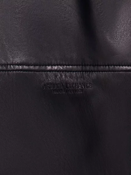 Кожаная куртка Armani Exchange черная
