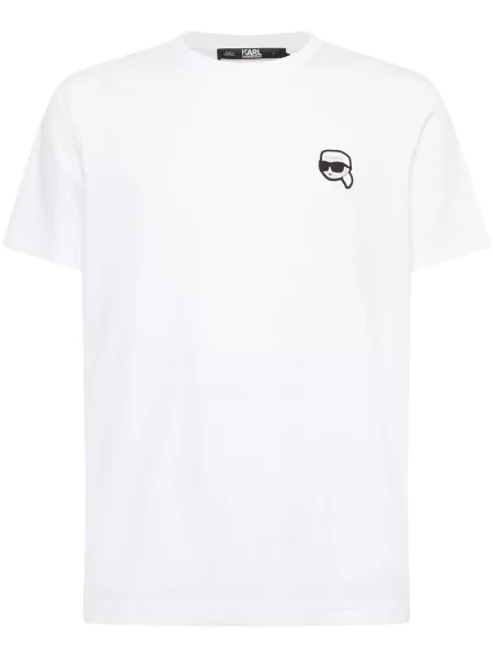 Tricou Karl Lagerfeld cu imagine alb