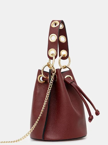 Шкіряна сумочка Answear.LAB бордовий