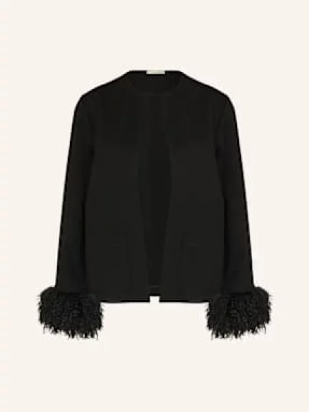 Lilienfels Blezer Z Dżerseju Ze Sztucznym Futrem schwarz czarna