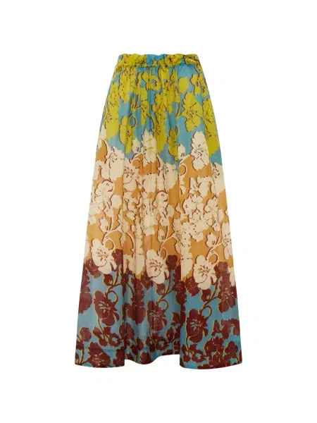 Fustă Alemais cu model floral cu imagine cu cordon albastru