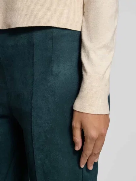 Spodnie materiałowe o kroju skinny fit z ozdobnymi szwami Christian Berg Woman
