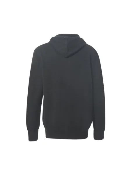 Bluza z kapturem Laneus z kaszmiru z kapturem czarna