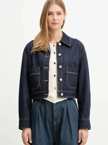 Morgan kurtka jeansowa granatowy przejściowa oversize GADZA