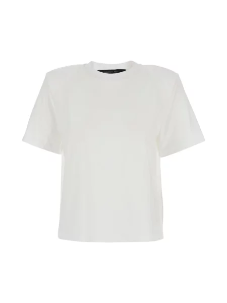 Koszulka Federica Tosi z poduszkami na ramionach biała