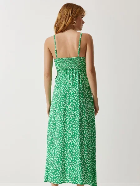 Happiness İstanbul Rochie de vară verde alb