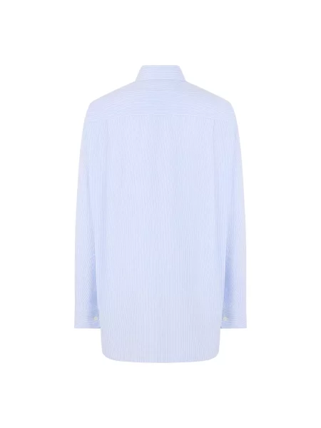 Koszula Mm6 Maison Margiela z długim rękawem niebieska