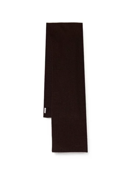 Fular Lanvin cu broderie tricotate maro