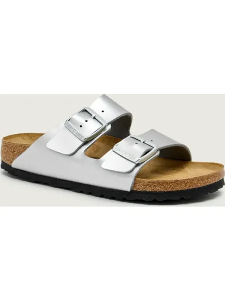 Női papucs BIRKENSTOCK Arizona BF Narrow silver. Méret: 39 EU ezüstszínű
