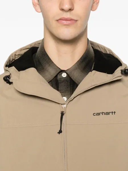 Geacă Carhartt Wip cu glugă maro