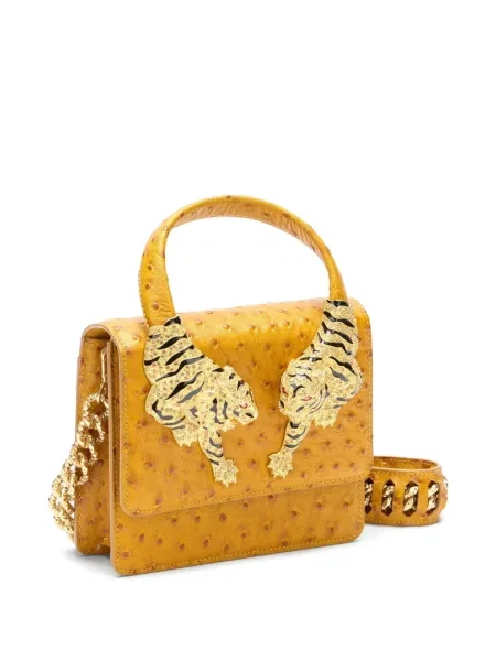 Geantă Roberto Cavalli cu dungi de tigru galben