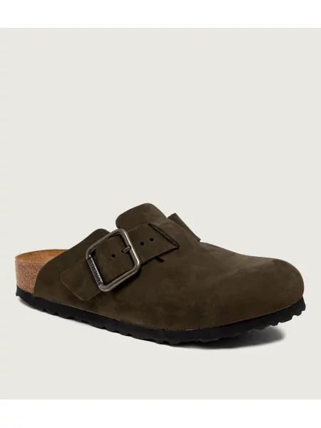 Birkenstock De piele mules încălțăminte Boston Wire Buckle | narrow fit maro