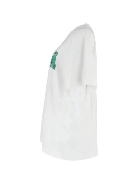 Tricou Palm Angels cu imagine scurt alb
