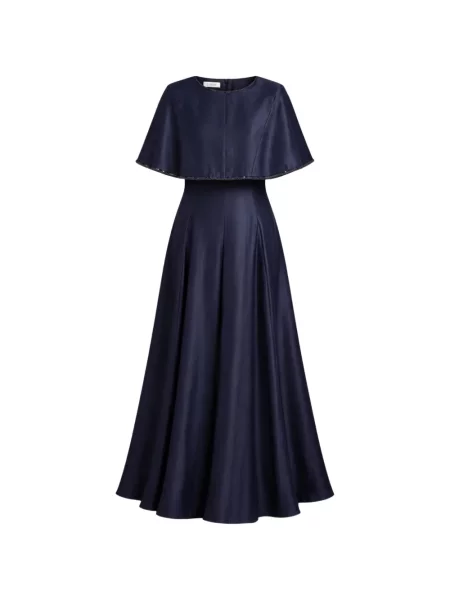 Rochie maxi Baruni în linie A albastru