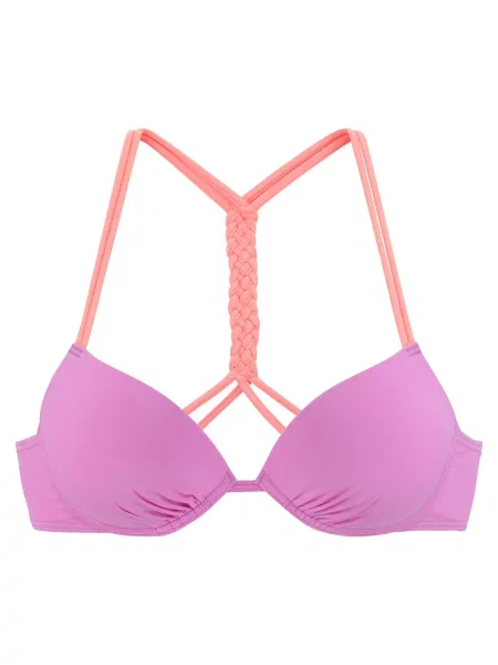 VENICE BEACH Sutien costum de baie mov deschis / somon portocaliu