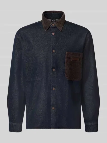 Armani Exchange koszula jeansowa niebieska