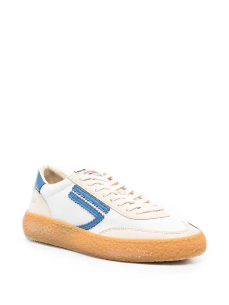 Sneakerși Puraai cu șireturi din dantelă alb