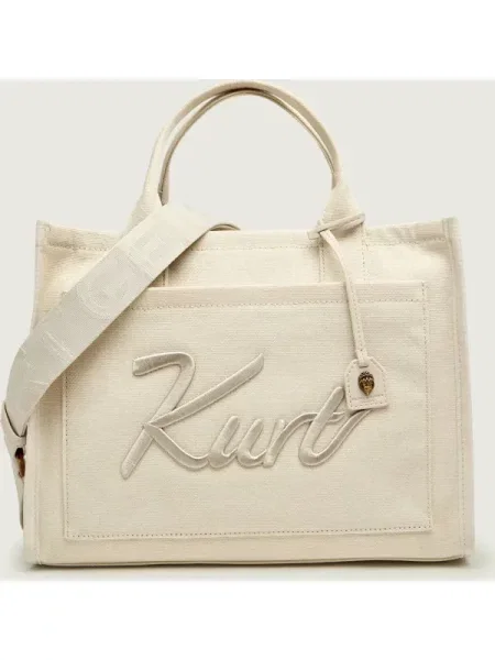 Geantă shopper Kurt Geiger London alb