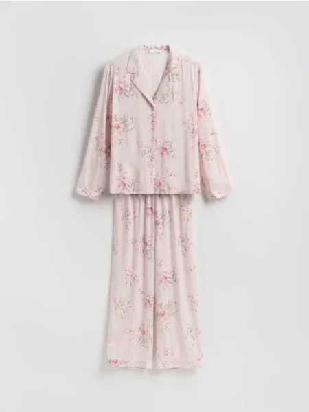 Reserved Pijamale două piese cu model cafeniu