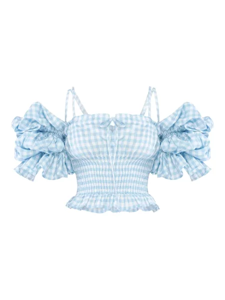 Bluzka Sleeper w kratkę niebieska