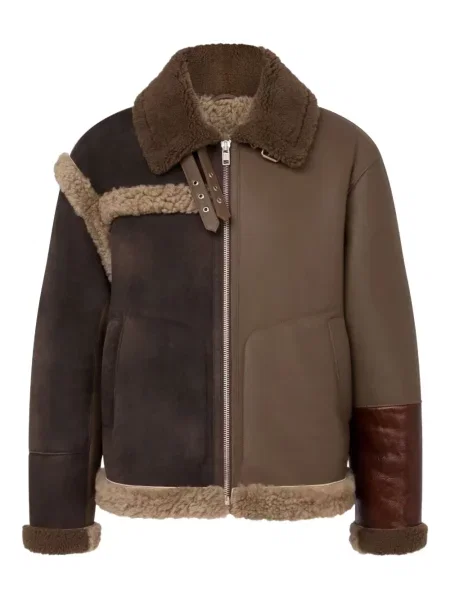 Кожено яке Moschino кафяво