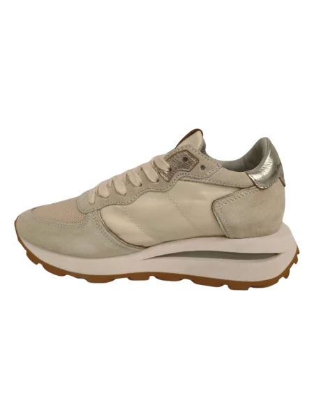 Sneakersy Philippe Model do biegania sznurowane zamszowe beżowe