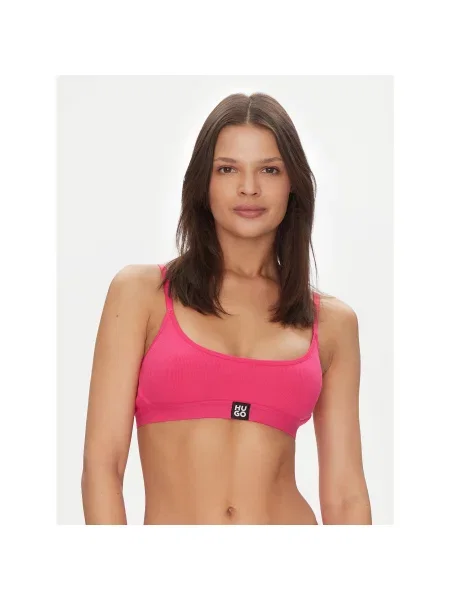 HUGO Sportinė liemenėlė Bralette Rib rožinė