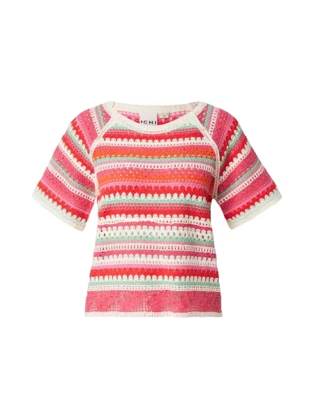 ICHI Pulover IHBANDIE verde mentă / portocaliu / roz alb