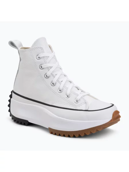 Teniși pentru femei Converse Run Star Hike Platform Leather white alb
